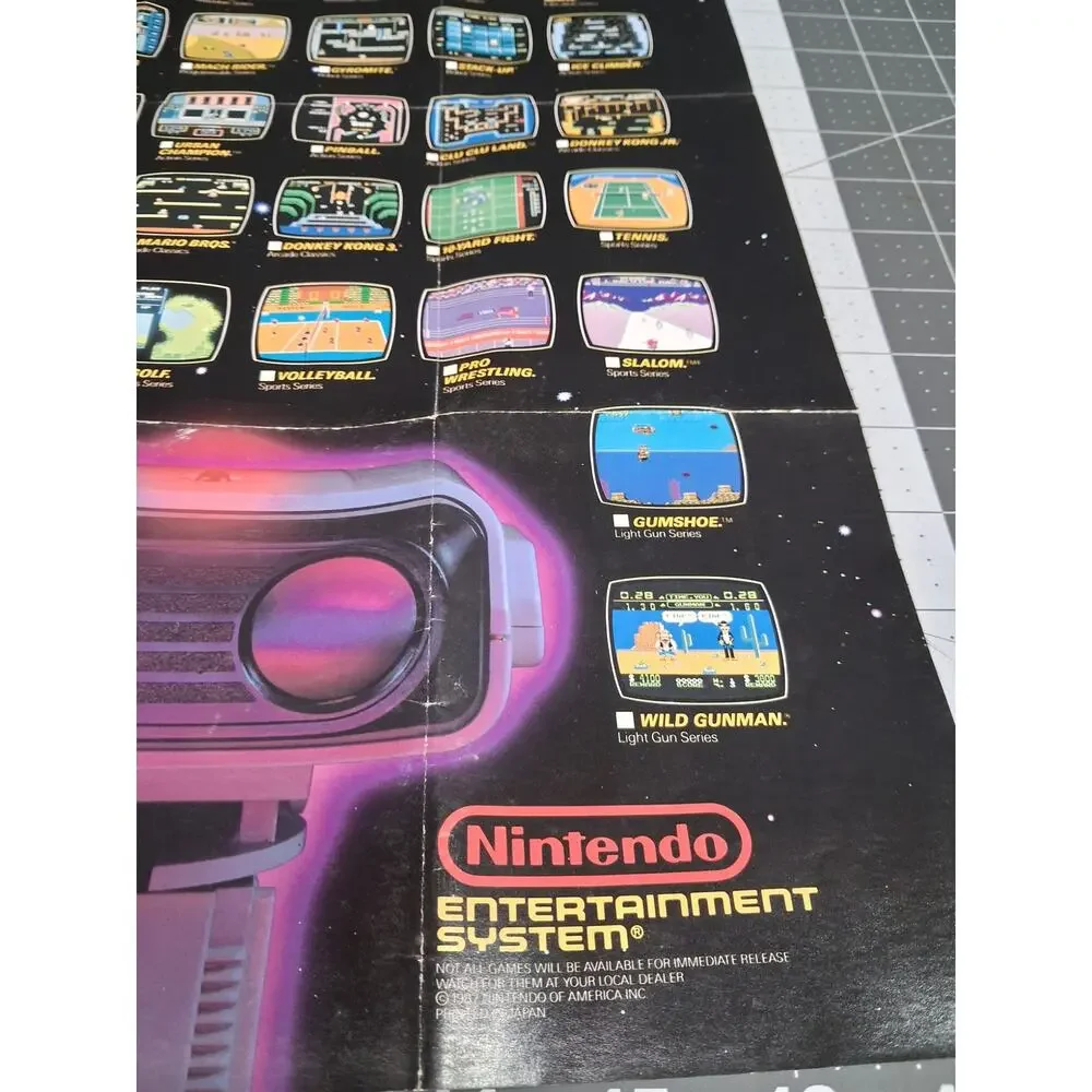 Nintendo NES Now You Playing With Power Insert Poster Rob Robot 1987